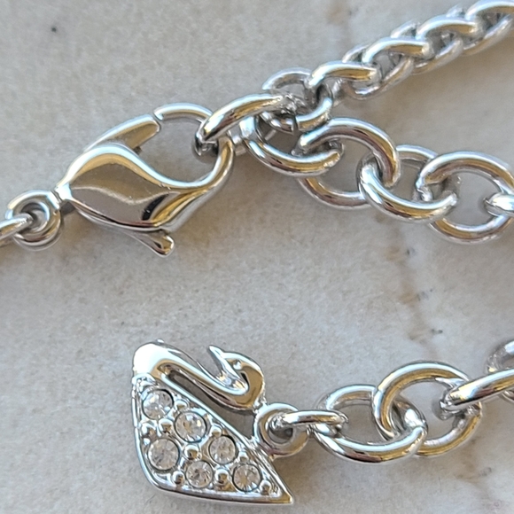 Swarovski Pendant Necklace Emerald Cut Black Crystal-Excellent Vintage Condition - Picture 4 of 5